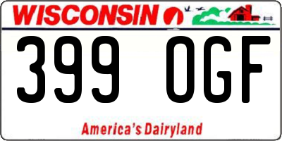 WI license plate 399OGF