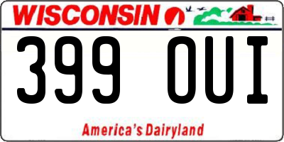 WI license plate 399OUI