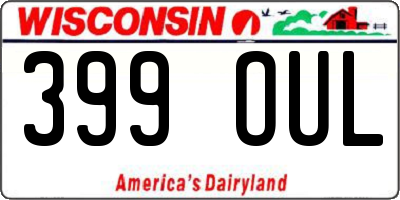 WI license plate 399OUL