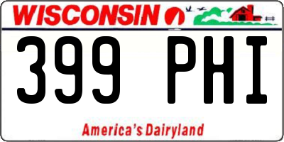 WI license plate 399PHI