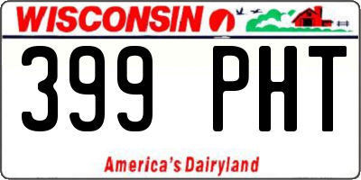 WI license plate 399PHT