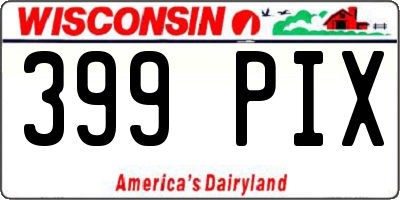 WI license plate 399PIX