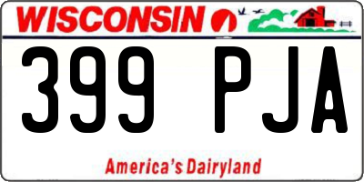 WI license plate 399PJA