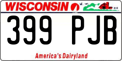 WI license plate 399PJB