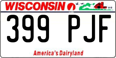 WI license plate 399PJF