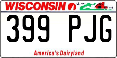 WI license plate 399PJG