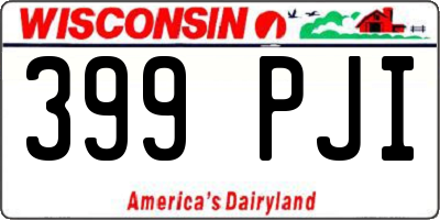 WI license plate 399PJI