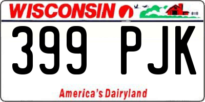 WI license plate 399PJK
