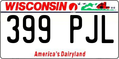 WI license plate 399PJL