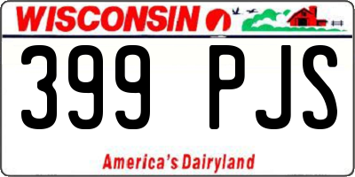 WI license plate 399PJS