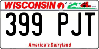 WI license plate 399PJT