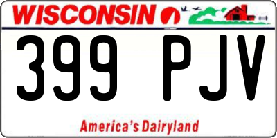 WI license plate 399PJV