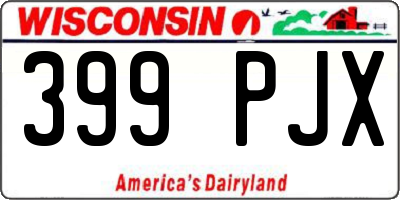 WI license plate 399PJX