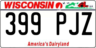 WI license plate 399PJZ