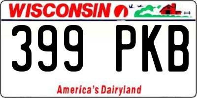 WI license plate 399PKB