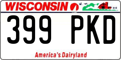 WI license plate 399PKD
