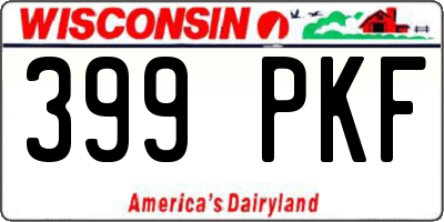 WI license plate 399PKF