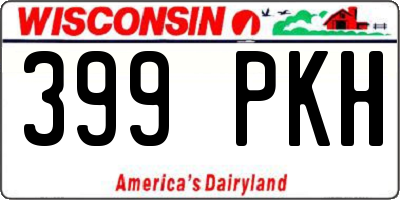 WI license plate 399PKH