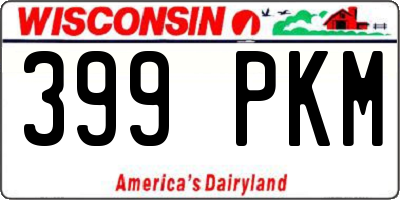 WI license plate 399PKM