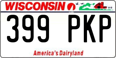 WI license plate 399PKP