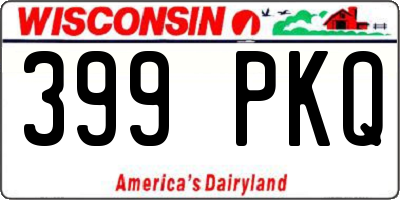 WI license plate 399PKQ