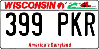 WI license plate 399PKR