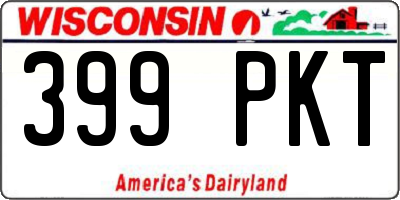 WI license plate 399PKT