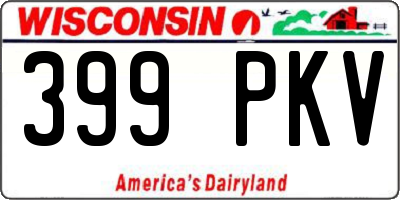 WI license plate 399PKV