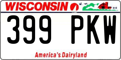 WI license plate 399PKW