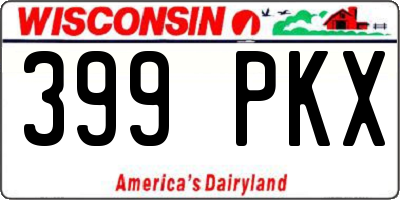WI license plate 399PKX