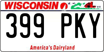 WI license plate 399PKY