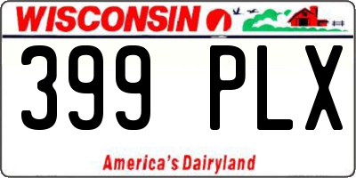 WI license plate 399PLX