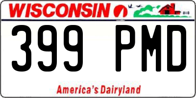 WI license plate 399PMD