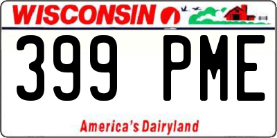 WI license plate 399PME