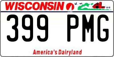 WI license plate 399PMG