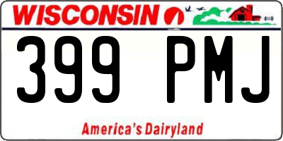 WI license plate 399PMJ