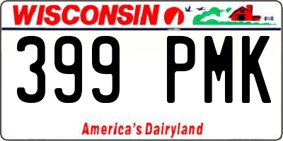 WI license plate 399PMK