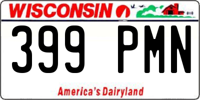 WI license plate 399PMN