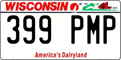 WI license plate 399PMP