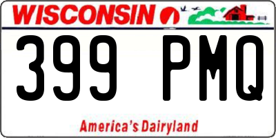 WI license plate 399PMQ