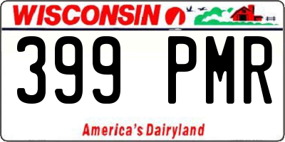 WI license plate 399PMR