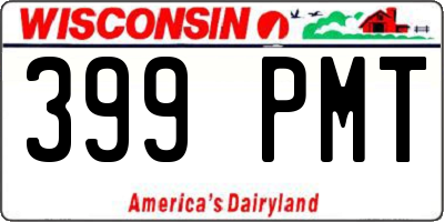 WI license plate 399PMT