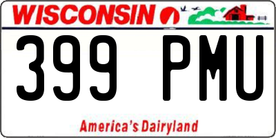 WI license plate 399PMU