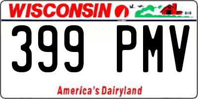 WI license plate 399PMV