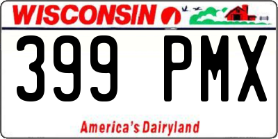 WI license plate 399PMX