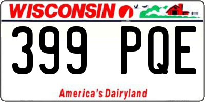 WI license plate 399PQE
