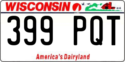 WI license plate 399PQT