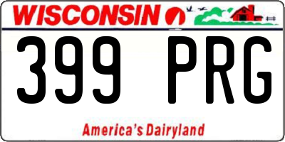 WI license plate 399PRG