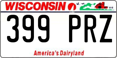 WI license plate 399PRZ