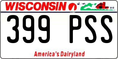 WI license plate 399PSS